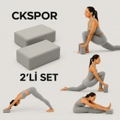 2' li Yoga Blok Seti  Pilates Yoga Denge Köpüğü 1 Çift   - 2