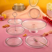 Fecra Loren 14 Parça Servis ve Sunum Seti Siyah Fileli - 7