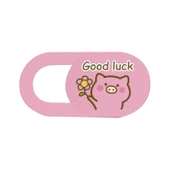 Kamera Kapatıcı 3’lü Set – Ultra İnce 0.7 mm Sürgülü Webcam Cover, 3M Yapışkan, Pembe Pig thumbnail 2