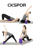 2' li Yoga Blok Seti  Pilates Yoga Denge Köpüğü 1 Çift   - 6