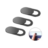 Webcam Kamera Kapatıcı 3’lü Siyah – Laptop Telefon Tablet Uyumlu Ultra İnce Kaydırmalı thumbnail 3