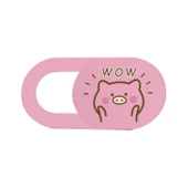 Kamera Kapatıcı 3’lü Set – Ultra İnce 0.7 mm Sürgülü Webcam Cover, 3M Yapışkan, Pembe Pig thumbnail 4