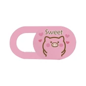 Kamera Kapatıcı 3’lü Set – Ultra İnce 0.7 mm Sürgülü Webcam Cover, 3M Yapışkan, Pembe Pig thumbnail 3