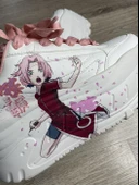 Bershka Naruto platform Spor Ayakkabı Beyaz-Pembe thumbnail 2