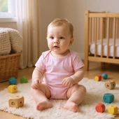 Yarım Kollu Kız Bebek Çıtçıtlı Body thumbnail 2