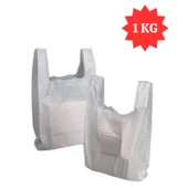 Doku Abalaj Atlet Poşet T-Shirt Bağ Orjinal 1kg Taşıma Torbası Alişveriş Büyük Boy 31x58cm - 10