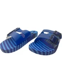 Gezer Erkek Lacivert-Mavi Çift Tokalı Kaymaz Taban Günlük Yürüyüş Terlik GZRR36-633 thumbnail 1