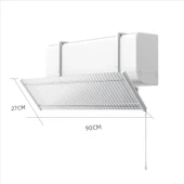 TechTic Alüminyum Panjur Klima Hava Yönlendirici Ayarlanabilir Klima Siperliği Anti-Doğrudan Üfleme thumbnail 9