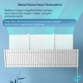 TechTic Alüminyum Panjur Klima Hava Yönlendirici Ayarlanabilir Klima Siperliği Anti-Doğrudan Üfleme thumbnail 6