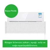 TechTic Alüminyum Panjur Klima Hava Yönlendirici Ayarlanabilir Klima Siperliği Anti-Doğrudan Üfleme thumbnail 4