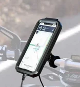 Knmaster TT-900WU titreşim önleyicili usb motosiklet telefon tutacağı - 1