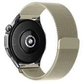 Huawei Watch GT5 Pro 46mm Uyumlu Manyetik Milanese Loop Metal Kordon   Retro Gold - 2