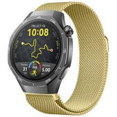 Huawei Watch GT5 Pro 46mm Uyumlu Manyetik Milanese Loop Metal Kordon   Gold thumbnail 1
