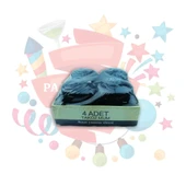 MUM TAKOZ 4*4 CM 4LÜ SİYAH RENK - 2