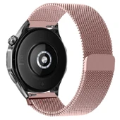 Huawei Watch GT5 Pro 46mm Uyumlu Manyetik Milanese Loop Metal Kordon   Pembe thumbnail 2