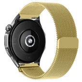 Huawei Watch GT5 Pro 46mm Uyumlu Manyetik Milanese Loop Metal Kordon   Gold thumbnail 2