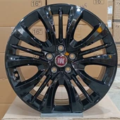 Sıfır OPAR 16 inç Fiat Egea Siyah Jant Takımı - 6.0X16 5X98 ET36 58.1 - OEM: 55177554 - 1