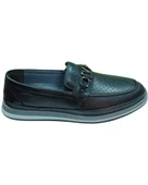 Serhan Ayakkabı 2009 Erkek Siyah (40-44) Deri Tokalı Loafer Ayakkabı - 1