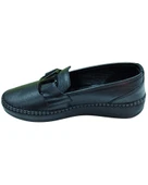 Frida 2044 Kadın Siyah (37-41) Deri Tokalı Comfort Ayakkabı - 3