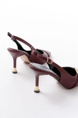 İnf-1151 Bordo Günlük Arkası Açık Topuklu Bayan Ayakkabı thumbnail 5
