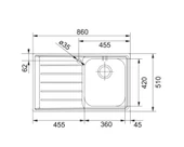 101.0656.165-Franke Neptun Nex 611 Sağ Çelik Eviye thumbnail 2