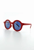 Kids Güneş Gözlüğü Kırmızı Yuvarlak Çerçeve UV 400 Korumalı CE Belgeli Çocuk Güneş Gözlüğü - 5