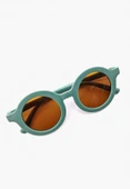 Kids Güneş Gözlüğü Koyu Yeşil Yuvarlak Çerçeve UV 400 Korumalı CE Belgeli Çocuk Güneş Gözlüğü - 5