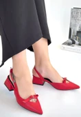 Rewat Kırmızı Cilt Topuklu Ayakkabı thumbnail 1