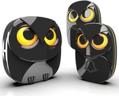 TechTic Kablosuz Kapı Zili Sevimli Baykuş Işıklı 1Alıcı 2Buton 35 Zil Sesi 5 Ses Seviyesi Acil Çağrı thumbnail 1