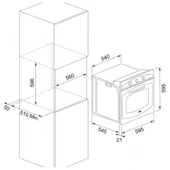116.0696.544-Franke Classicline Fco 86 H Krem Rustik Ankastre Fırın thumbnail 3
