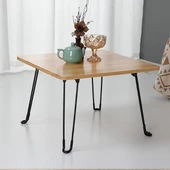 Periboia Bambu Metal Ayaklı Katlanabilir Kare Masa - 3