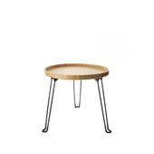 Periboia Bambu Metal Ayaklı Katlanabilir Yuvarlak Masa - 42 x 41.5 x 2.5 Cm - 2