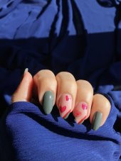 Renkli Kalpler Tırnak Dövmesi, Tırnak Tattoo, Nail Art, Tırnak Sticker - 3
