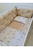 70x140 Beşik Uyumlu 4 Parça Beşik Kenar Koruma Takımı – %100 Pamuk – Yıkanabilir - 2
