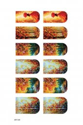 Sonbahar- 4 Tırnak Dövmesi, Tırnak Tattoo, Nail Art, Tırnak Sticker - 2
