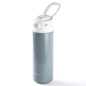 BANGDA GRİ PASLANMAZ ÇELİK TERMOMETRELİ TERMOS 450ML - 2