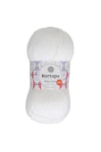 Kartopu Baby One K010 Beyaz Tüylenmeyen El Örgü Ipi - 1