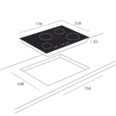 40239001-Teka Tb 770 Siyah Vitroseramik Ocak - 2