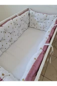 80x130 Beşik Uyumlu 4 Parça Beşik Kenar Koruma Takımı – %100 Pamuk – Yıkanabilir - 3