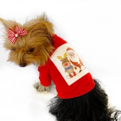 Noel Baba Ve Rudolph Köpek Tişörtü - 1