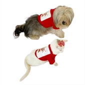 Noel Baba Ve Rudolph Kedi Tişörtü - 6