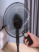 GoodHome 40 cm Siyah Ayaklı Vantilatör, 3 Hız Kademeli, Uzaktan Kumandalı, 7 Saat Zamanlayıcılı, 82° Salınımlı - 2