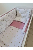 70 x 130 - Bebek Beşik Kenar Koruma Takımı - 40 cm Yükseklik, Yıkanabilir - 2
