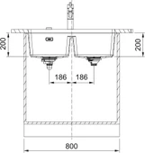 125.0686.732-Franke Maris Mrg 120-35-35 Nero Granit Eviye thumbnail 5