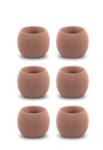 Omnipazar KRS-362 Plastik Mercan Kaktüs Saksı 0.35 Litre Soft Pembe 6 Adet - 1