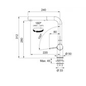 115.0669.769-Franke Active Twist Doccia Matt Black Armatür thumbnail 3