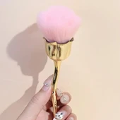 Dekoratif Tırnak Toz Fırçası Gül Gold - 2