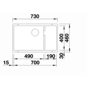 523452-Blanco Subline 700 -U Level Granit Eviye Antrasit thumbnail 2