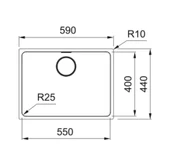 127.0655.173-Franke Mythos Myx 210-55 Çelik Eviye thumbnail 6
