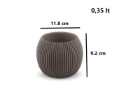 Omnipazar KRS-362 Plastik Mercan Kaktüs Saksı 0.35 Litre Soft Kahverengi 6 Adet thumbnail 2